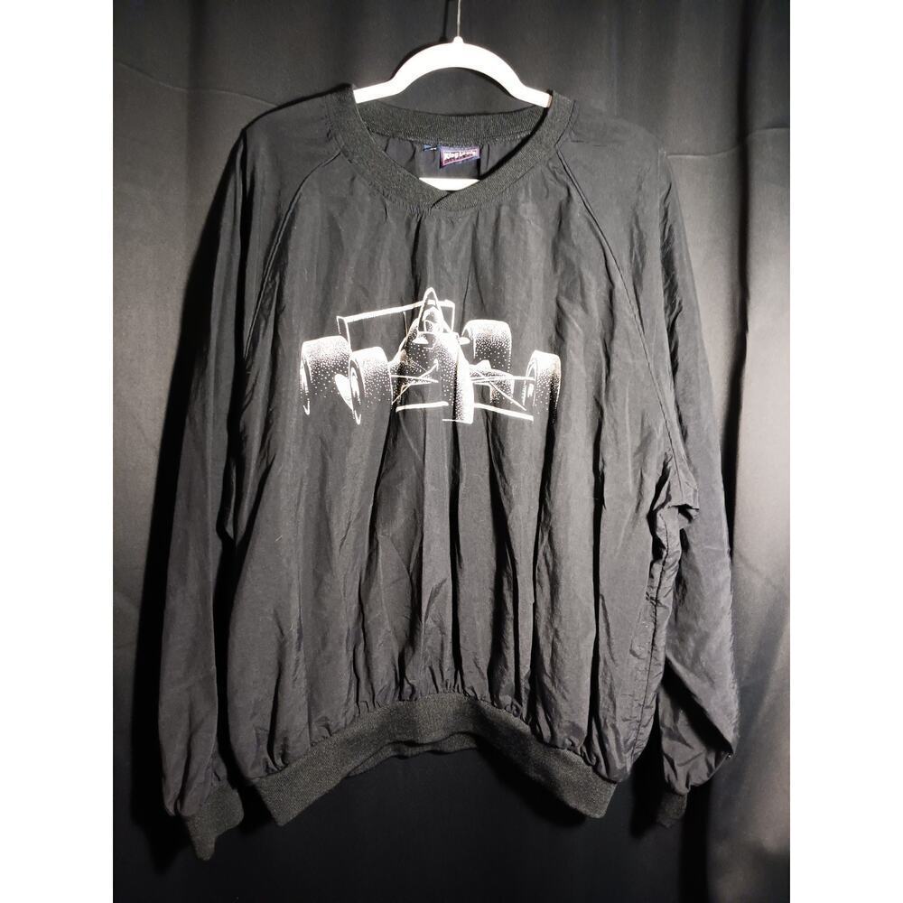 VTG F1 Racing Car Graphic Windbreaker USA Made King Louie Men XL Rare Jacket